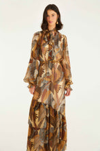 Load image into Gallery viewer, Farm Rio Dotted Macaws Long Sleeve Maxi Dress - Cream
