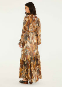 FARM Rio Women's Cream Dotted Macaws Maxi Dress