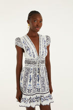 Load image into Gallery viewer, Farm Rio Flowers Arch Off-White Mini Dress