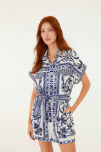 Load image into Gallery viewer, Farm Rio Wonderful City Belted Romper - Off-White