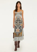 Load image into Gallery viewer, Farm Rio Stained Glass Beauty Slip Midi Dress - Soft Blue