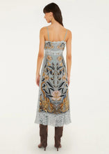 Load image into Gallery viewer, Farm Rio Stained Glass Beauty Slip Midi Dress - Soft Blue