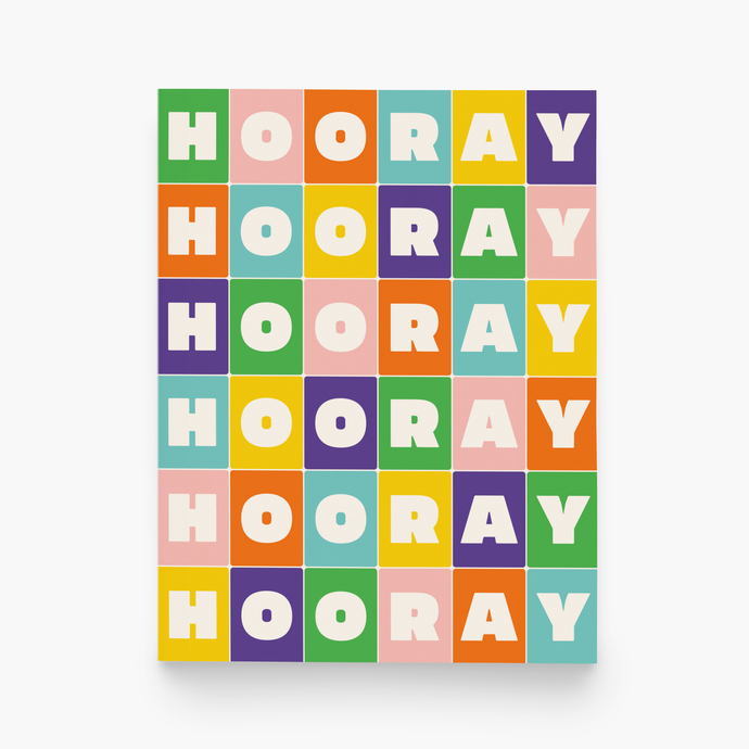 paper&stuff Hooray Blocks Greeting Card