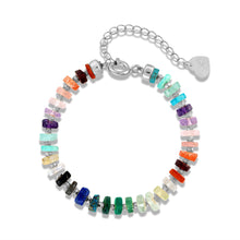 Load image into Gallery viewer, Amelia Rose Jewelry Rainbow Gemstone Heishi Bracelet