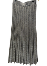 Load image into Gallery viewer, Maison Lurex Gala Pleated Skirt - Dark Grey