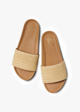 Load image into Gallery viewer, Beek Gallito Raffia Leather Slide Sandal - Honey