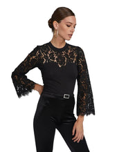 Load image into Gallery viewer, Generation Love Maritzia Lace Combo Top - Black