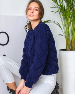 Handmade in Ukraine Woven Knit Pullover Sweater - 3 Colors