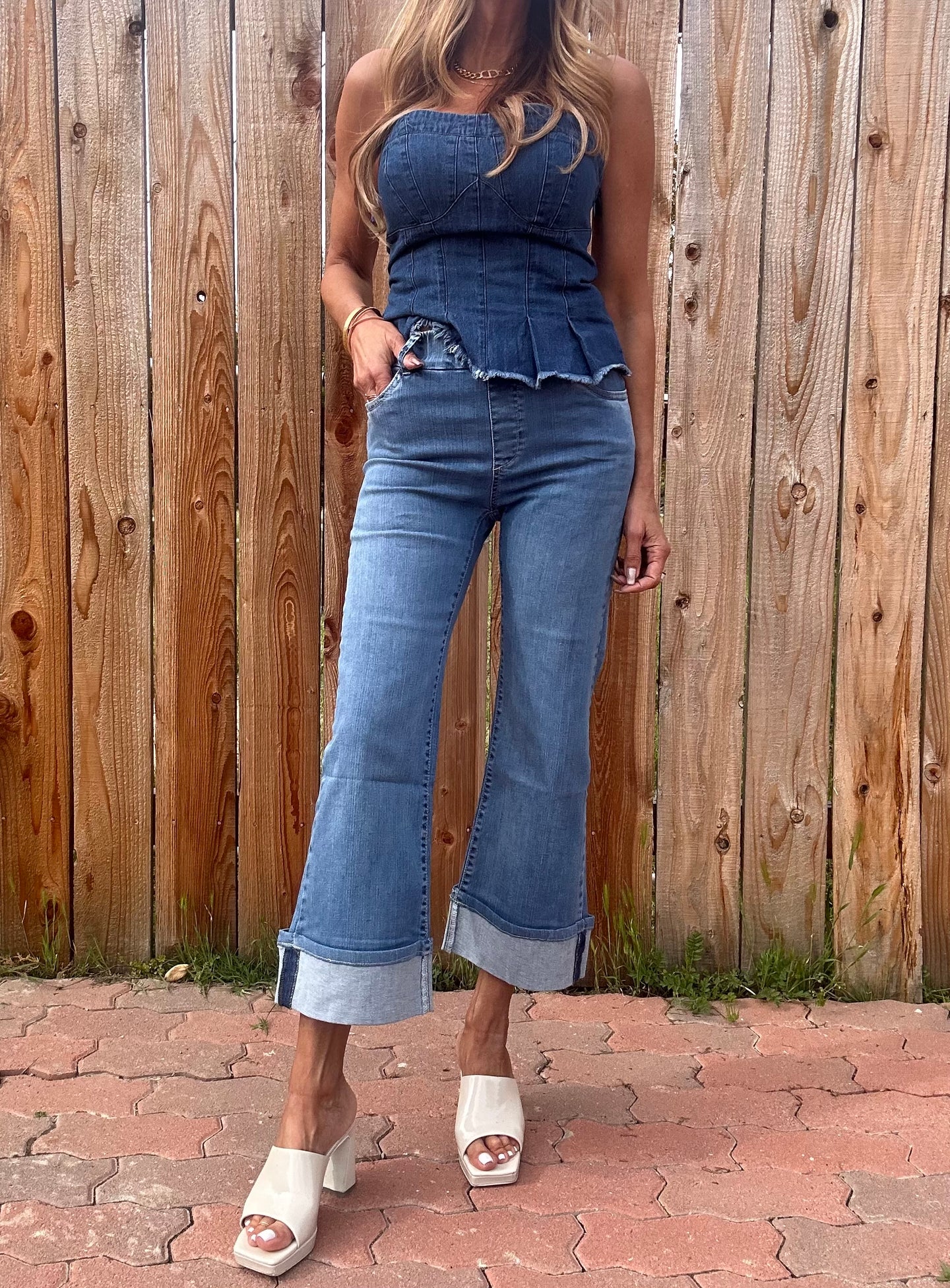 Flog Jasmine Cropped Denim