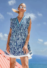 Load image into Gallery viewer, Poupette St. Barth Mini Dress Sasha - Navy Tropical