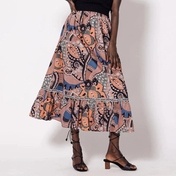 Cleobella Jodie Ankle Skirt - Mirage Print