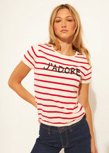 Load image into Gallery viewer, JOHN + JENN Nicolas Short Sleeve Sweater - Parisian Stripe