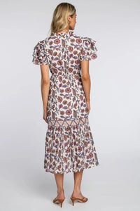 Elizabeth James the Label Delia Dress - Ivory Cactus Flower