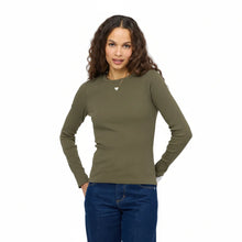 Load image into Gallery viewer, Kerri Rosenthal KR Long Sleeve Rib Tee - 4 Colors