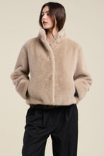 Load image into Gallery viewer, Velvet Sheena Luxe Faux Fur Jacket - Beige