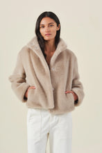 Load image into Gallery viewer, Velvet Sheena Luxe Faux Fur Jacket - Beige
