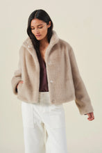 Load image into Gallery viewer, Velvet Sheena Luxe Faux Fur Jacket - Beige