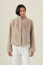 Load image into Gallery viewer, Velvet Sheena Luxe Faux Fur Jacket - Beige