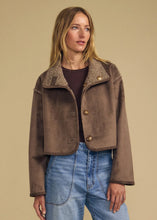Load image into Gallery viewer, Velvet Esme Faux Sherpa Reversible Jacket - Faded Coco
