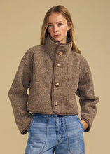 Load image into Gallery viewer, Velvet Esme Faux Sherpa Reversible Jacket - Faded Coco