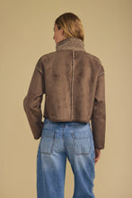 Load image into Gallery viewer, Velvet Esme Faux Sherpa Reversible Jacket - Faded Coco