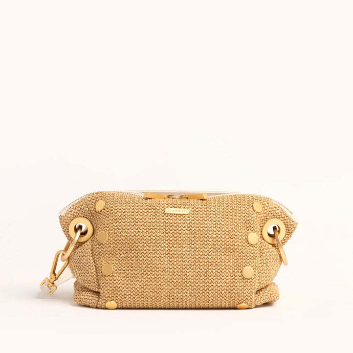 Hammitt Daniel Crossbody Cluth Small - Calla Lily White Raffia/Brushed Gold