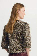 Load image into Gallery viewer, Melissa Nepton Marygold Top - Beige Animal Print