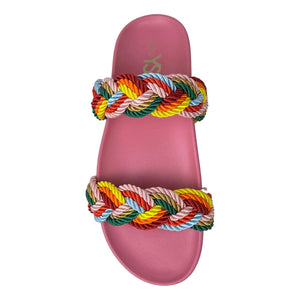 Yosi Samra Michelle Braided Sandal - Multicolor