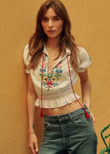 Load image into Gallery viewer, MILLE Tali Top - Flora Embroidery