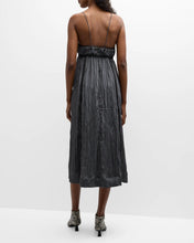 Load image into Gallery viewer, Ganni Shiny Tech Strap Midi Dress - Gray