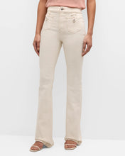 Load image into Gallery viewer, Veronica Beard Beverly Skinny-Flare Jean w/Tab - Ecru