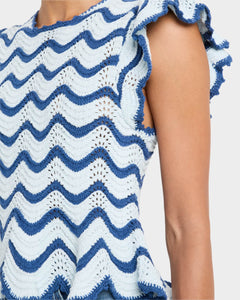 Rails Coen Top - Azure Scallop