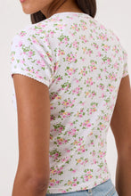 Load image into Gallery viewer, Goldie Petite Fleur Short Sleeve Cardigan - White Floral