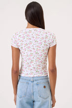Load image into Gallery viewer, Goldie Petite Fleur Short Sleeve Cardigan - White Floral