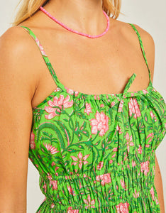 Pink City Prints Lime Jungle Seychelles Dress