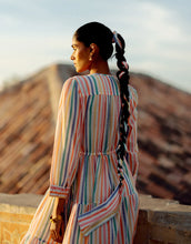 Load image into Gallery viewer, Pink City Prints Rainbow Stripe Sofia Dress