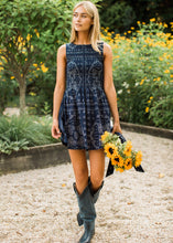 Load image into Gallery viewer, Marea Sara Smocked Shortie Dress - Navy Bandana