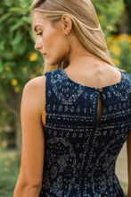 Load image into Gallery viewer, Marea Sara Smocked Shortie Dress - Navy Bandana