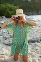 Load image into Gallery viewer, Marea The Tiki Cover Up - Teal Coral