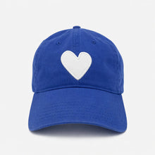 Load image into Gallery viewer, Kerri Rosenthal KR Imperfect Heart Hat - Bright Blue-White