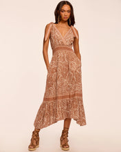 Load image into Gallery viewer, Ramy Brook Mariam Smocked Waist Midi Dress - Coffee Dot