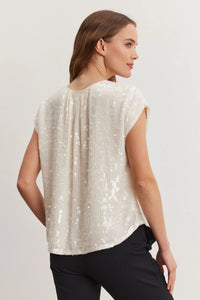 Velvet Elorie Top - Cream