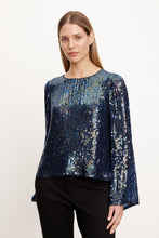 Load image into Gallery viewer, Velvet Evie Long Sleeve Top - Baltic