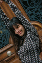 Load image into Gallery viewer, Goldie Vintage Stripe Top - Coffee