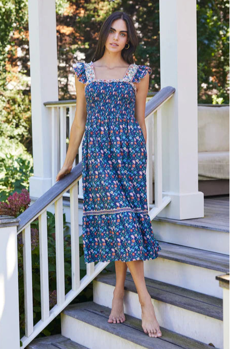 shoshanna blue dress Shoshanna Blue and White Size 0 Dress