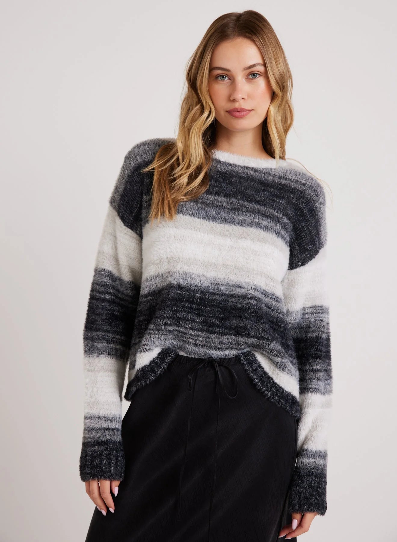 Bella Dahl Slouchy Sweater - Warm Grey Ombre