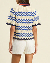 Load image into Gallery viewer, Trovata  Paloma Cardigan - Blue Stripe