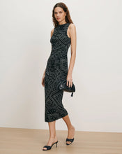 Load image into Gallery viewer, Veronica Beard Sylviani Bandana Midi Dress - Navy/Dove White