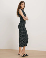 Load image into Gallery viewer, Veronica Beard Sylviani Bandana Midi Dress - Navy/Dove White