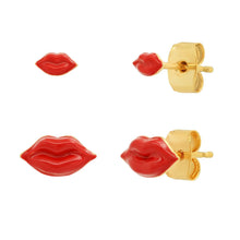 Load image into Gallery viewer, Tai Kiss Me Twice Lips Stud Set